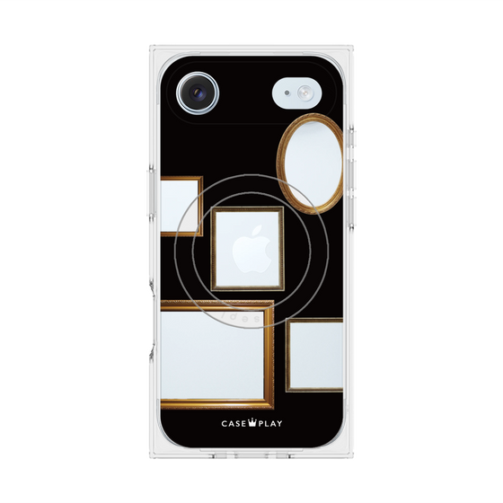 プレミアムスクエアケース with MagSafe［ Photo Frames - Black ］
