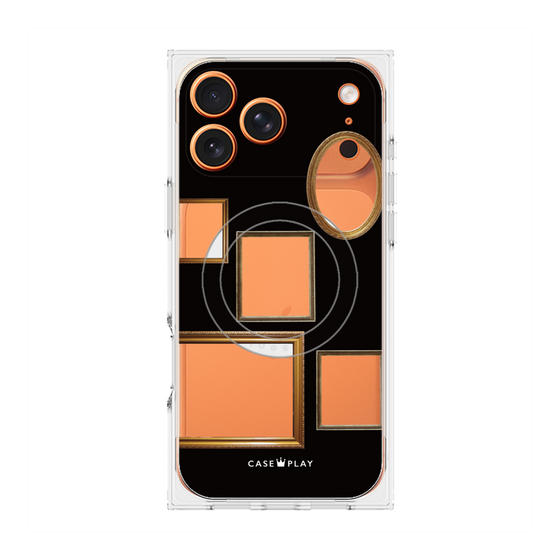 プレミアムスクエアケース with MagSafe［ Photo Frames - Black ］