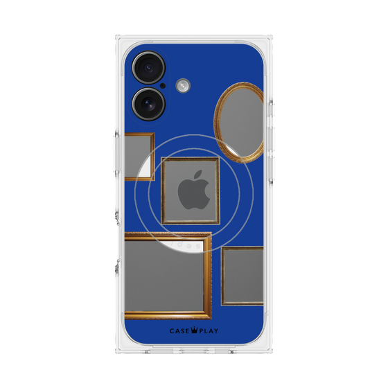 プレミアムスクエアケース with MagSafe［ Photo Frames - Blue ］