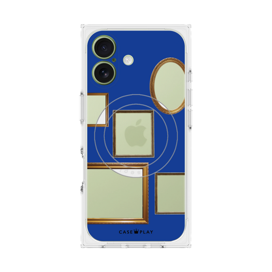 プレミアムスクエアケース with MagSafe［ Photo Frames - Blue ］