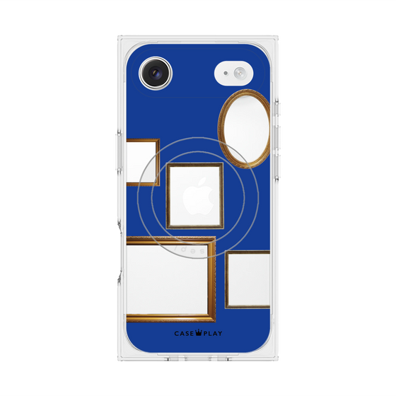 プレミアムスクエアケース with MagSafe［ Photo Frames - Blue ］