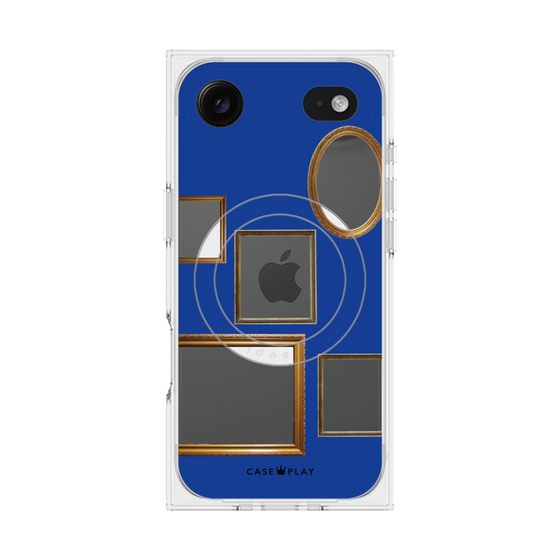 プレミアムスクエアケース with MagSafe［ Photo Frames - Blue ］