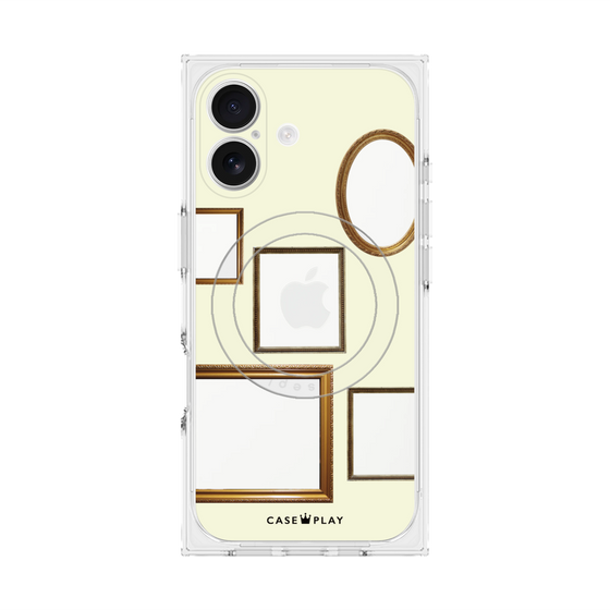 プレミアムスクエアケース with MagSafe［ Photo Frames - Ivory ］