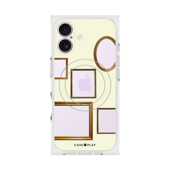 プレミアムスクエアケース with MagSafe［ Photo Frames - Ivory ］