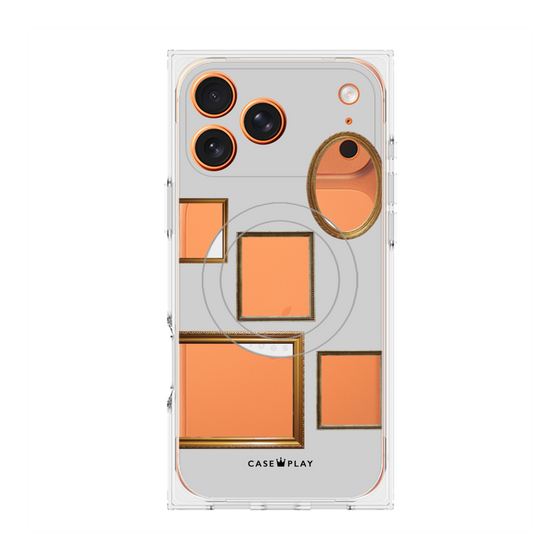 プレミアムスクエアケース with MagSafe［ Photo Frames - Light Gray ］