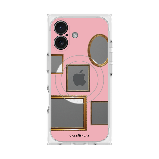 プレミアムスクエアケース with MagSafe［ Photo Frames - Pink ］