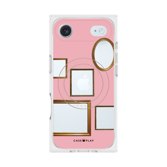 プレミアムスクエアケース with MagSafe［ Photo Frames - Pink ］