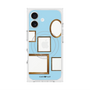 プレミアムスクエアケース with MagSafe［ Photo Frames - Light Blue ］