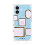 プレミアムスクエアケース with MagSafe［ Photo Frames - Light Blue ］