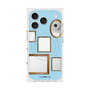 プレミアムスクエアケース with MagSafe［ Photo Frames - Light Blue ］