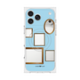 プレミアムスクエアケース with MagSafe［ Photo Frames - Light Blue ］