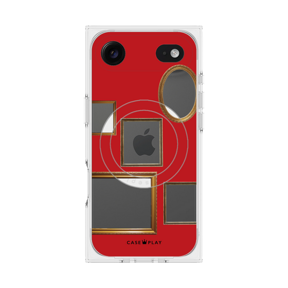 プレミアムスクエアケース with MagSafe［ Photo Frames - Red ］