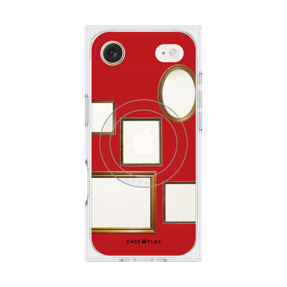 プレミアムスクエアケース with MagSafe［ Photo Frames - Red ］
