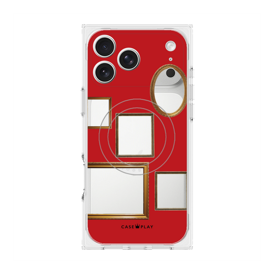プレミアムスクエアケース with MagSafe［ Photo Frames - Red ］