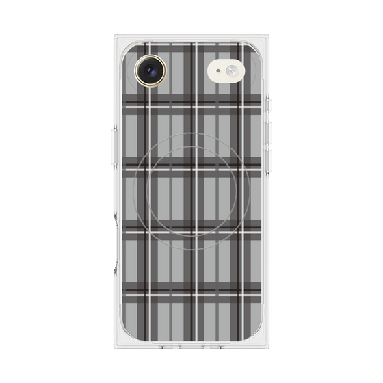 プレミアムスクエアケース with MagSafe［ Tartan Check - Gray ］