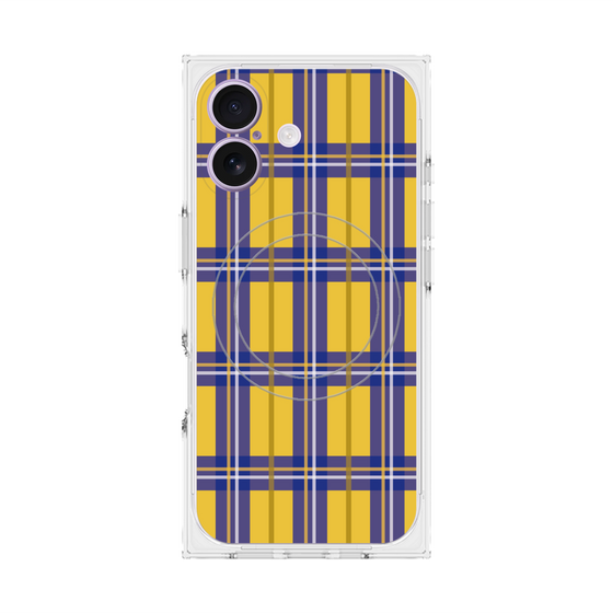 プレミアムスクエアケース with MagSafe［ Tartan Check - Yellow ］