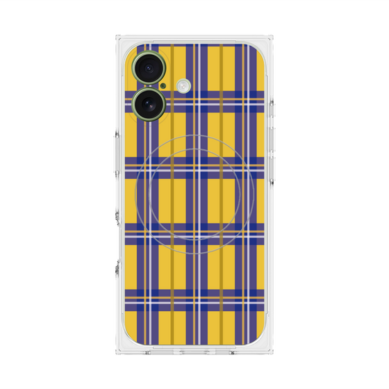 プレミアムスクエアケース with MagSafe［ Tartan Check - Yellow ］