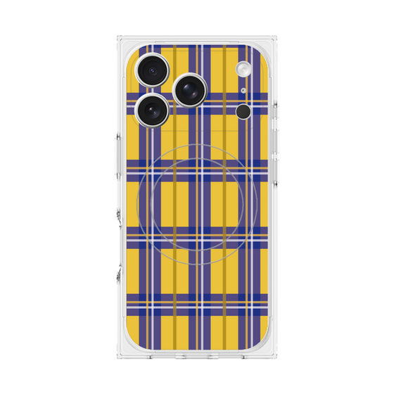プレミアムスクエアケース with MagSafe［ Tartan Check - Yellow ］