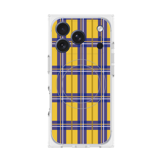 プレミアムスクエアケース with MagSafe［ Tartan Check - Yellow ］