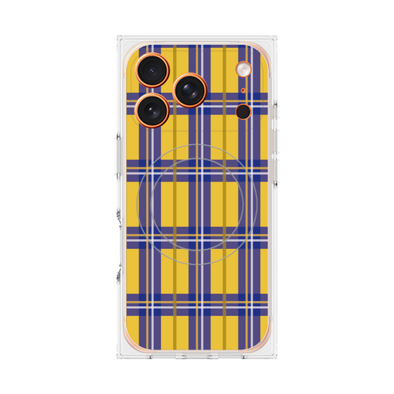 プレミアムスクエアケース with MagSafe［ Tartan Check - Yellow ］