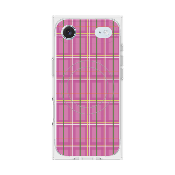 プレミアムスクエアケース with MagSafe［ Tartan Check - Pink ］