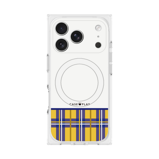 プレミアムスクエアケース with MagSafe［ CASEPLAY Tartan Check - Yellow ］