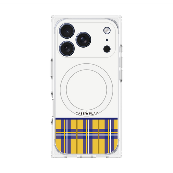 プレミアムスクエアケース with MagSafe［ CASEPLAY Tartan Check - Yellow ］