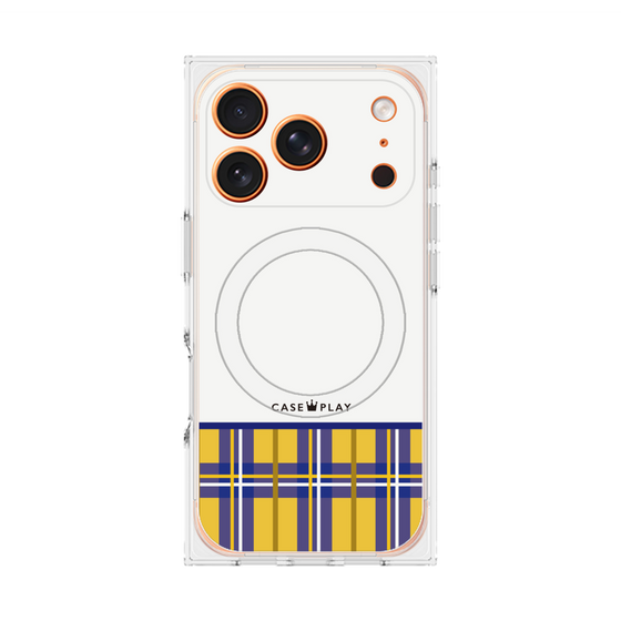 プレミアムスクエアケース with MagSafe［ CASEPLAY Tartan Check - Yellow ］