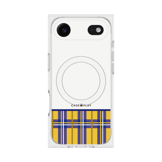 プレミアムスクエアケース with MagSafe［ CASEPLAY Tartan Check - Yellow ］