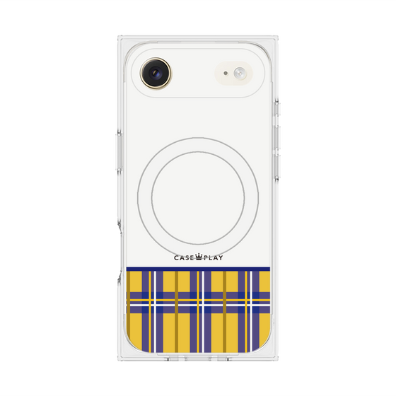 プレミアムスクエアケース with MagSafe［ CASEPLAY Tartan Check - Yellow ］