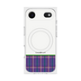 プレミアムスクエアケース with MagSafe［ CASEPLAY Tartan Check - Purple ］
