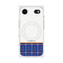 プレミアムスクエアケース with MagSafe［ CASEPLAY Tartan Check - Blue ］