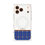 プレミアムスクエアケース with MagSafe［ CASEPLAY Tartan Check - Blue ］
