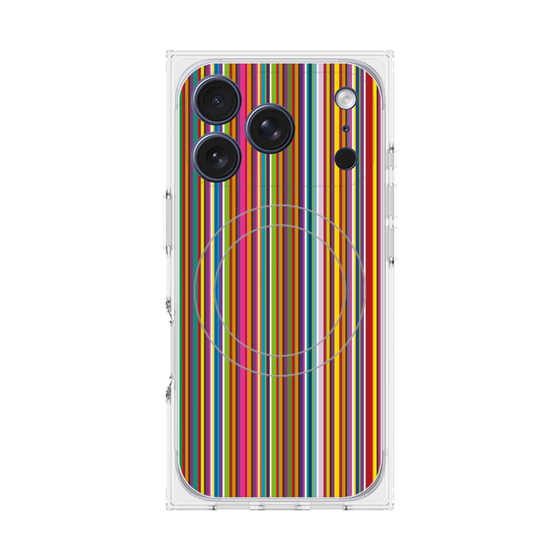 プレミアムスクエアケース with MagSafe［ Colorful Stripe ］