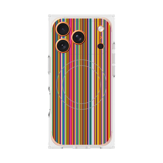プレミアムスクエアケース with MagSafe［ Colorful Stripe ］