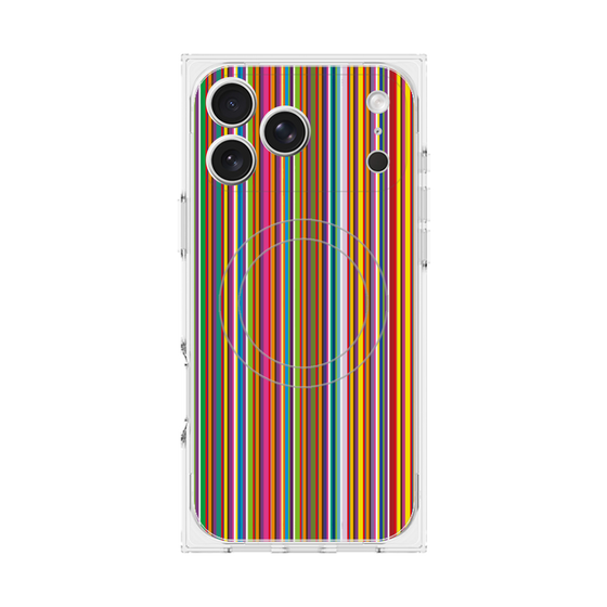 プレミアムスクエアケース with MagSafe［ Colorful Stripe ］