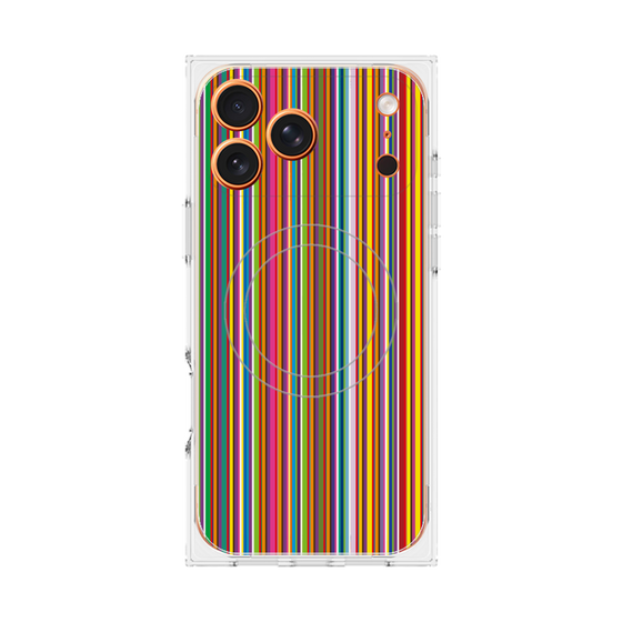 プレミアムスクエアケース with MagSafe［ Colorful Stripe ］