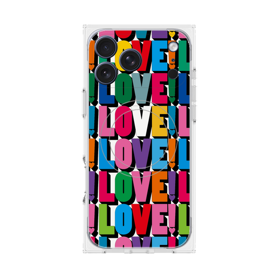 プレミアムスクエアケース with MagSafe［ LOVE!LOVE!LOVE! ］