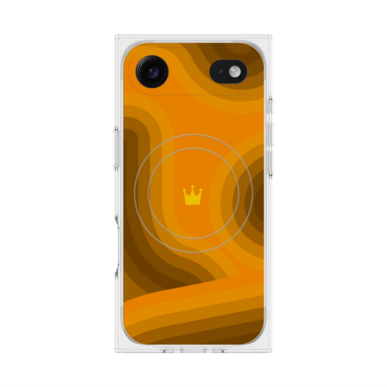 プレミアムスクエアケース with MagSafe［ CASEPLAY Winding Pattern - Orange ］