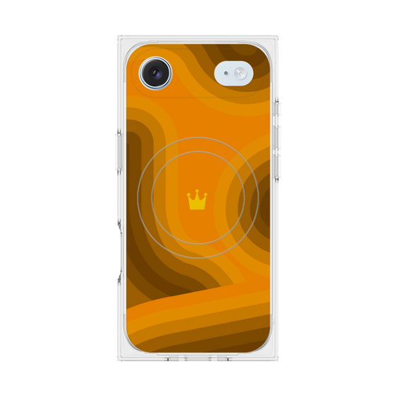 プレミアムスクエアケース with MagSafe［ CASEPLAY Winding Pattern - Orange ］