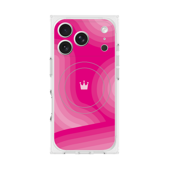 プレミアムスクエアケース with MagSafe［ CASEPLAY Winding Pattern - Pink ］