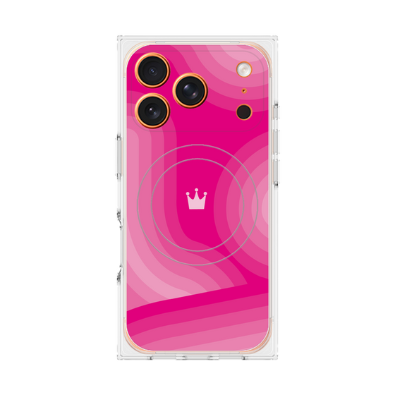プレミアムスクエアケース with MagSafe［ CASEPLAY Winding Pattern - Pink ］