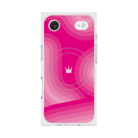 プレミアムスクエアケース with MagSafe［ CASEPLAY Winding Pattern - Pink ］