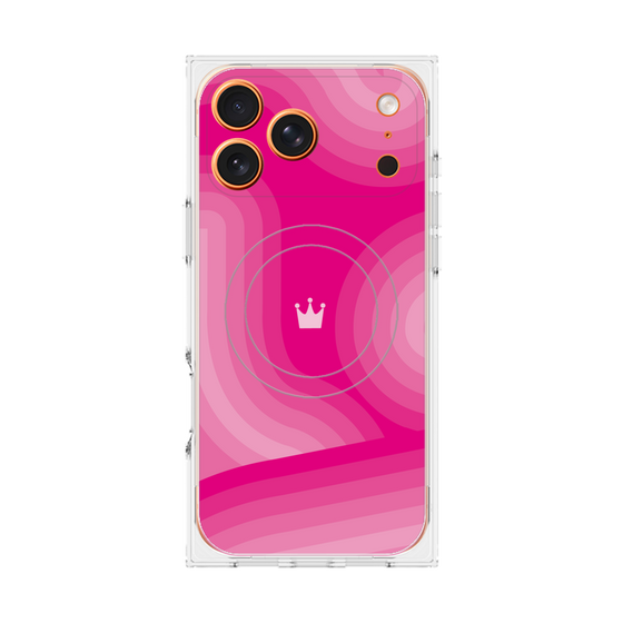 プレミアムスクエアケース with MagSafe［ CASEPLAY Winding Pattern - Pink ］