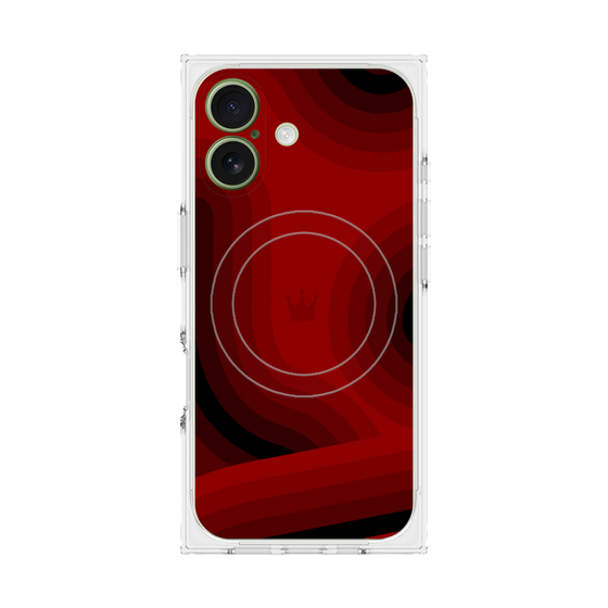 プレミアムスクエアケース with MagSafe［ CASEPLAY Winding Pattern - Red ］