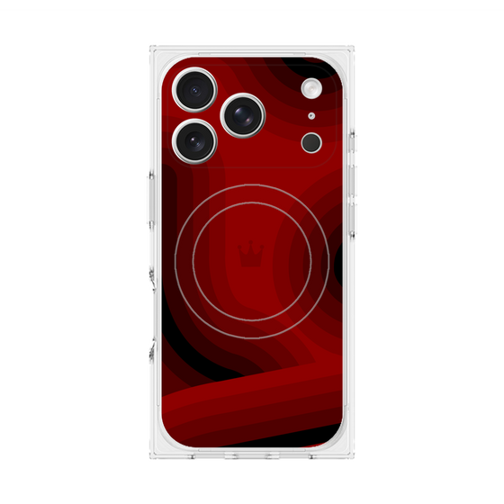 プレミアムスクエアケース with MagSafe［ CASEPLAY Winding Pattern - Red ］
