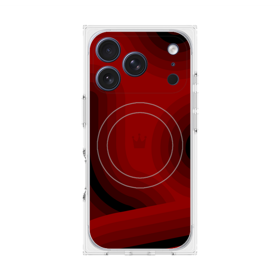 プレミアムスクエアケース with MagSafe［ CASEPLAY Winding Pattern - Red ］