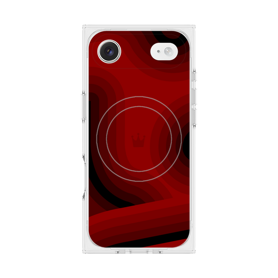プレミアムスクエアケース with MagSafe［ CASEPLAY Winding Pattern - Red ］