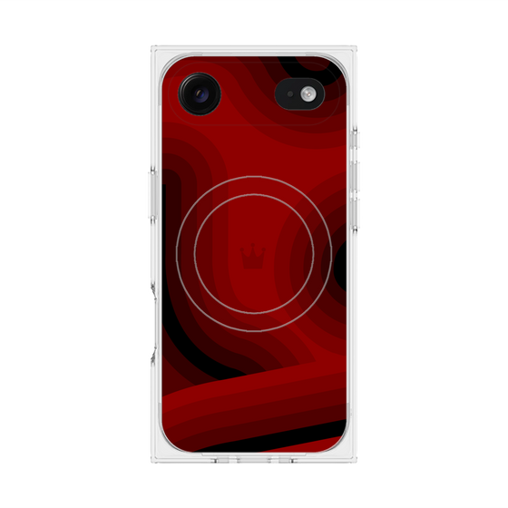 プレミアムスクエアケース with MagSafe［ CASEPLAY Winding Pattern - Red ］