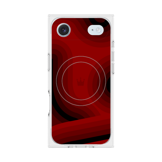 プレミアムスクエアケース with MagSafe［ CASEPLAY Winding Pattern - Red ］